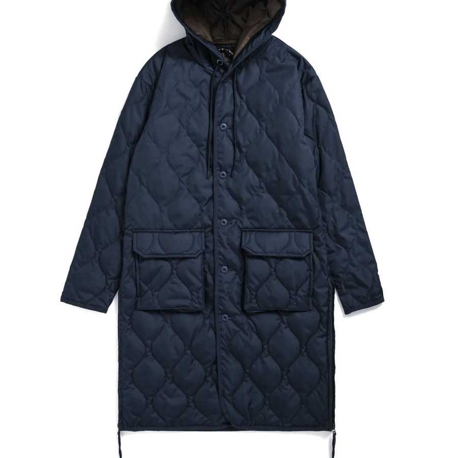 Parka de Pluma Taion 106BML Military Hood Long Down Dark Navy