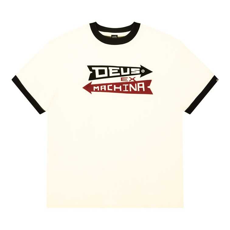 Camiseta Deus Ex Machina Arrows Ringer Tee Pristine White
