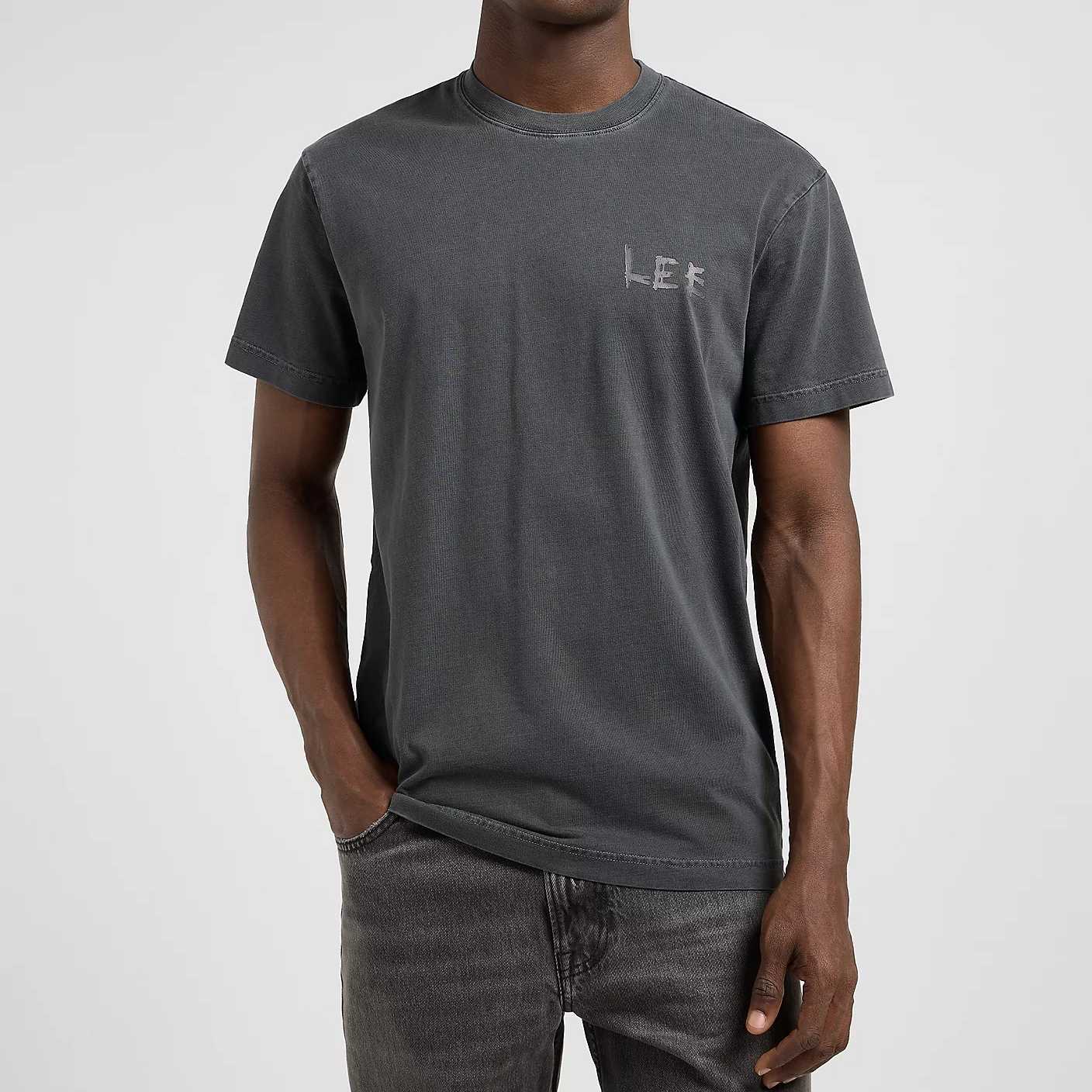 Camiseta Lee Relaxed Fit Graphic Washed Black