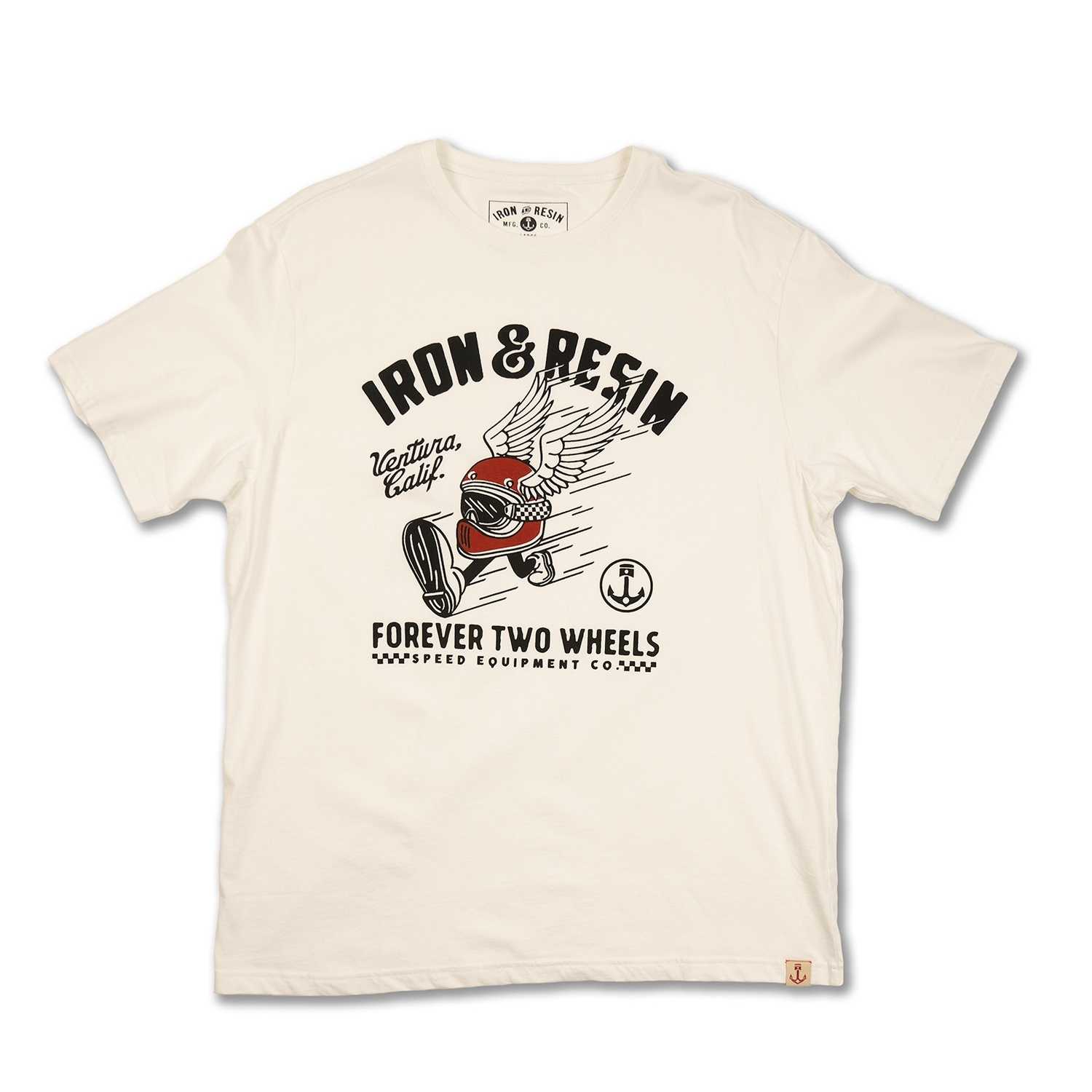Camiseta Iron&Resing Forever Two Wheels Pocket Tee White