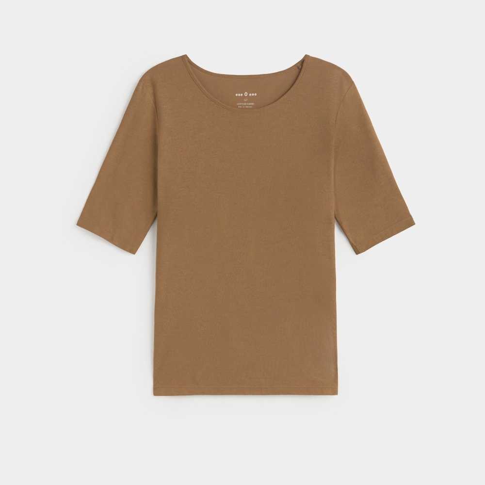 Camiseta eseOese TS. Crepe Camel