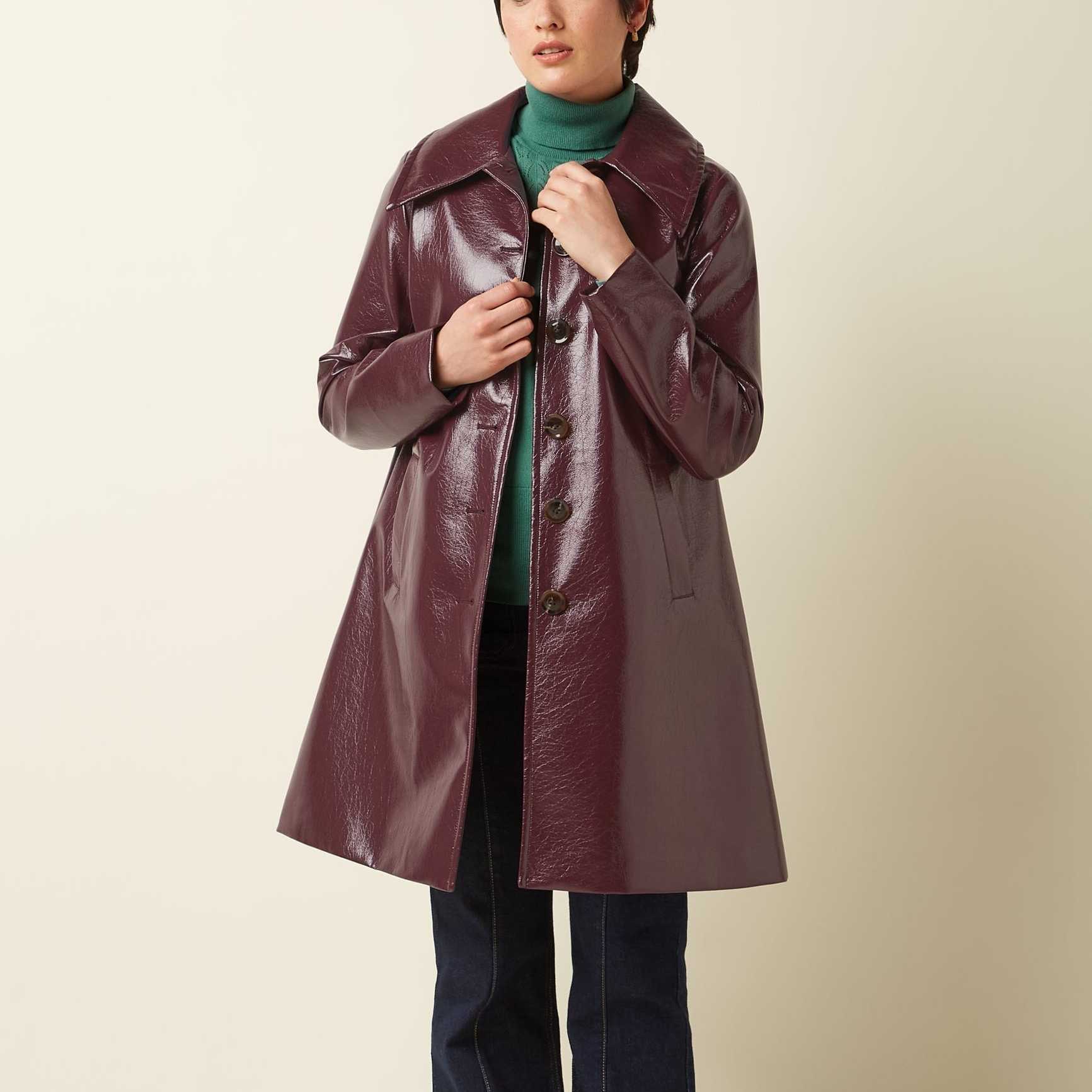 Abrigo King Louie Anais Shine Bordeaux Red