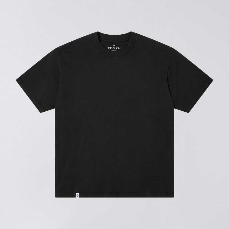 Camiseta Edwin Oversize Basic Black Garment Washed