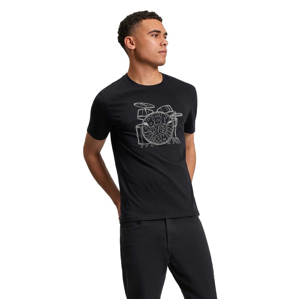 Camiseta Ben Sherman Batería 1963 Black