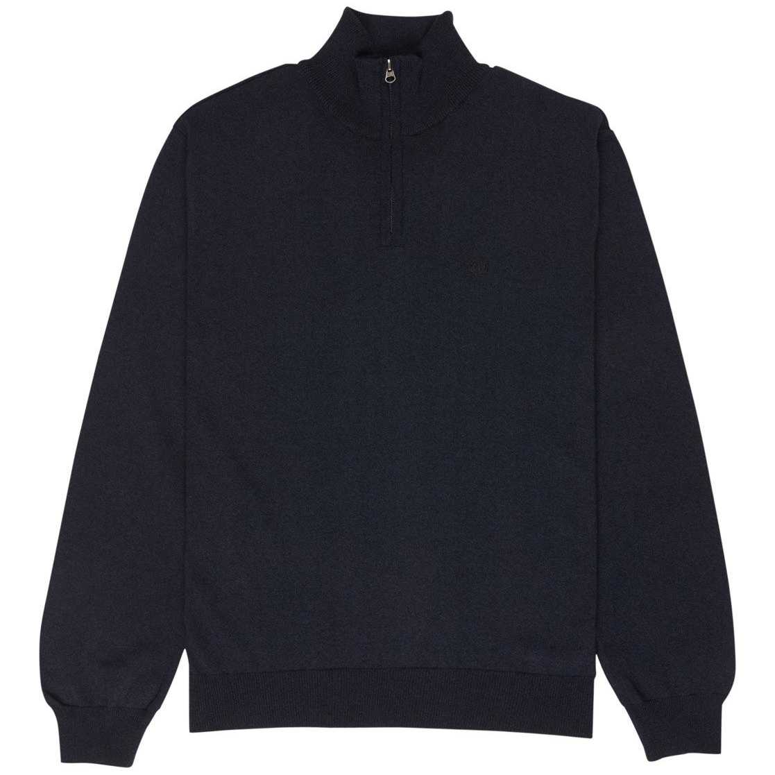 Jersey Element Icon Embroidery Quarter Zip OffBlack