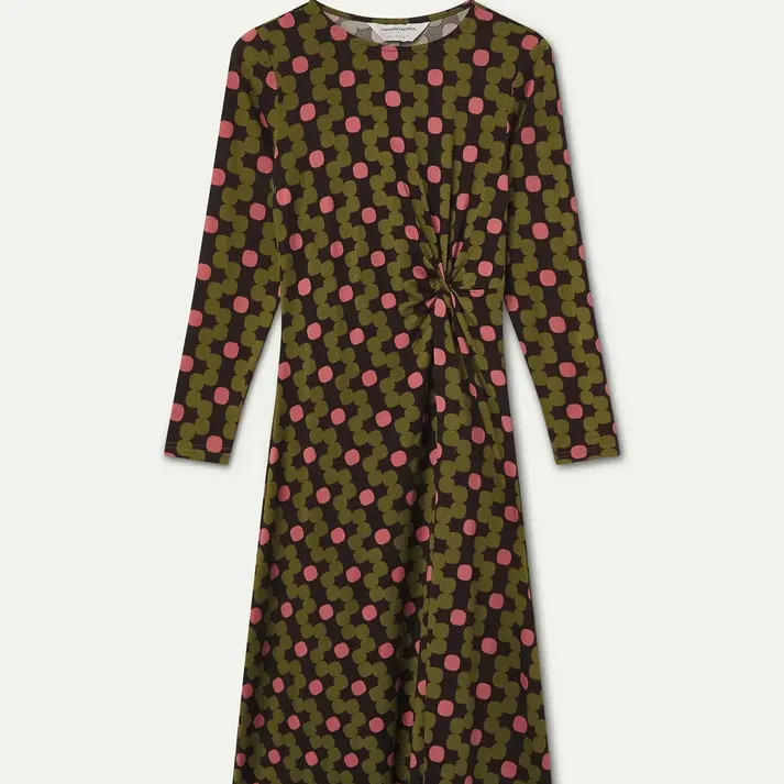 Vestido midi de Compañía Fantástica con estampado Aberdeen.