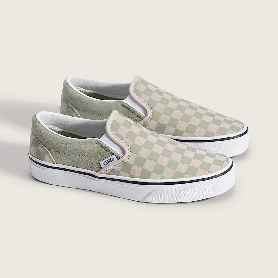 Zapatilla Vans Classic Slip-On CHECKERBOARD Soft Sage