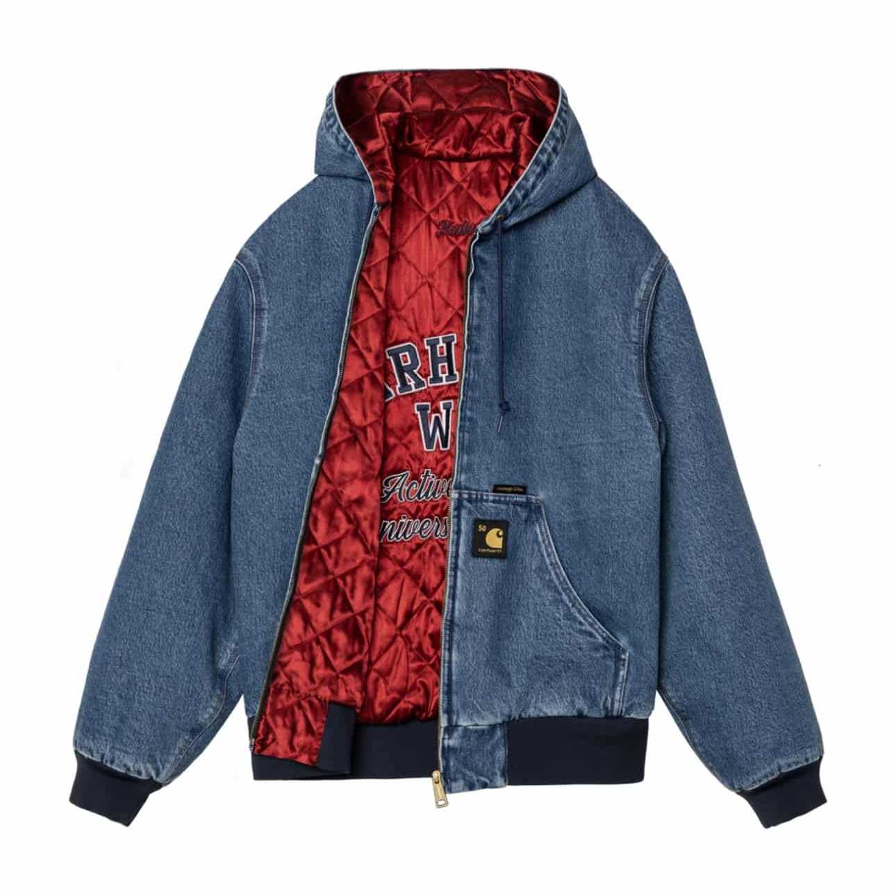 Cazadora Carhartt Wip 50 Years Anniversary OG Active Denim Blue/USA Red Stone Bleached