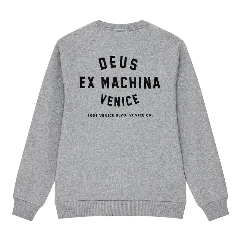 Sudadera Deus Ex Machina Venice Address Crew L.Grey