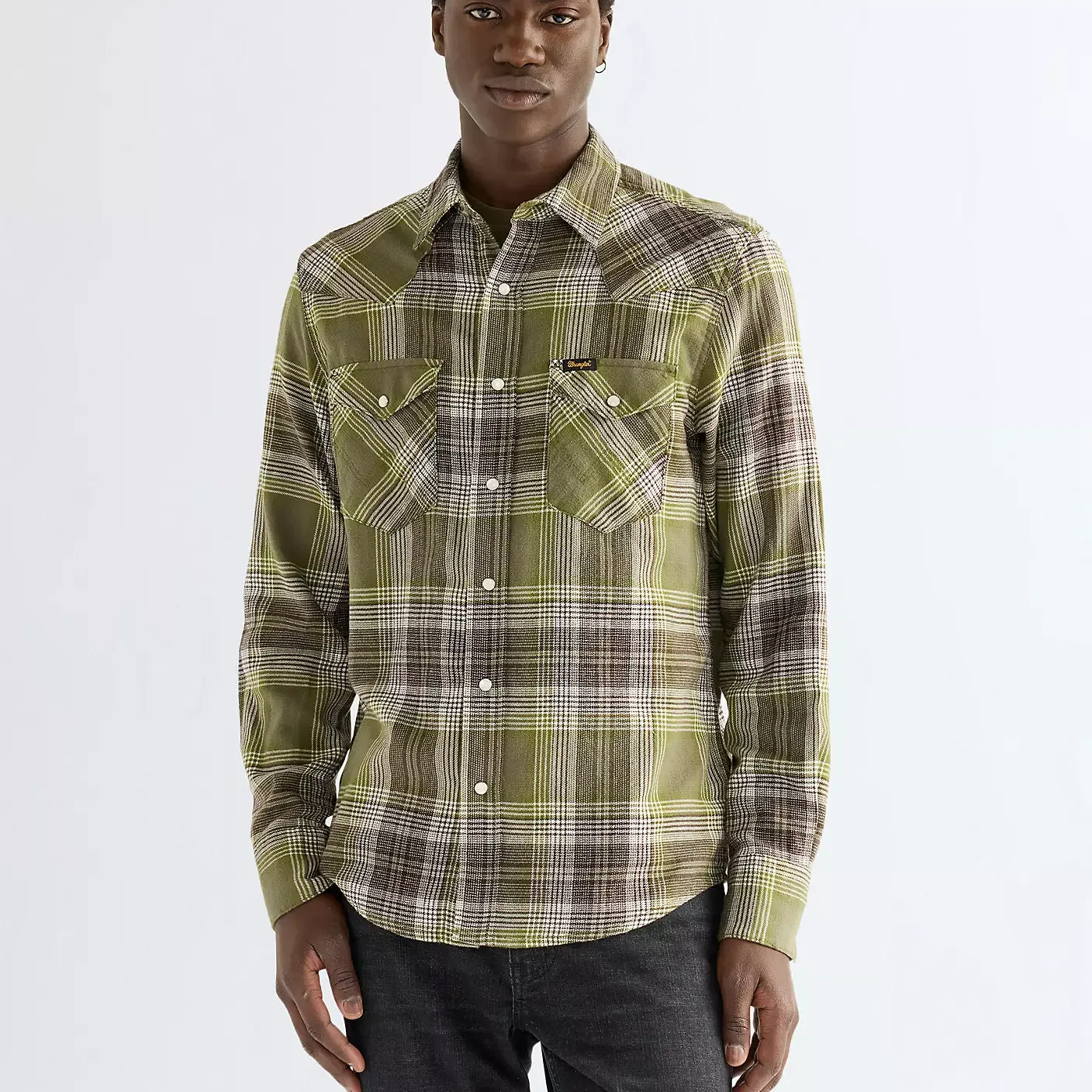 Camisa Wrangler Western Shirt Pesto
