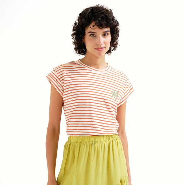 Camiseta Compañía Fantástica de rayas blanco y rojo