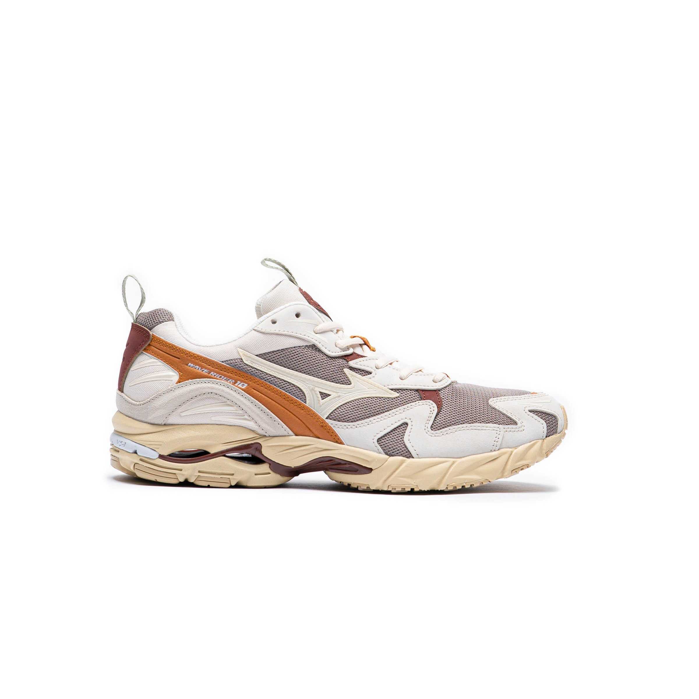 Zapatilla Mizuno Wave Rider 10 Premium Vintage Khaki/Summer Sand/Pumpkin Spice