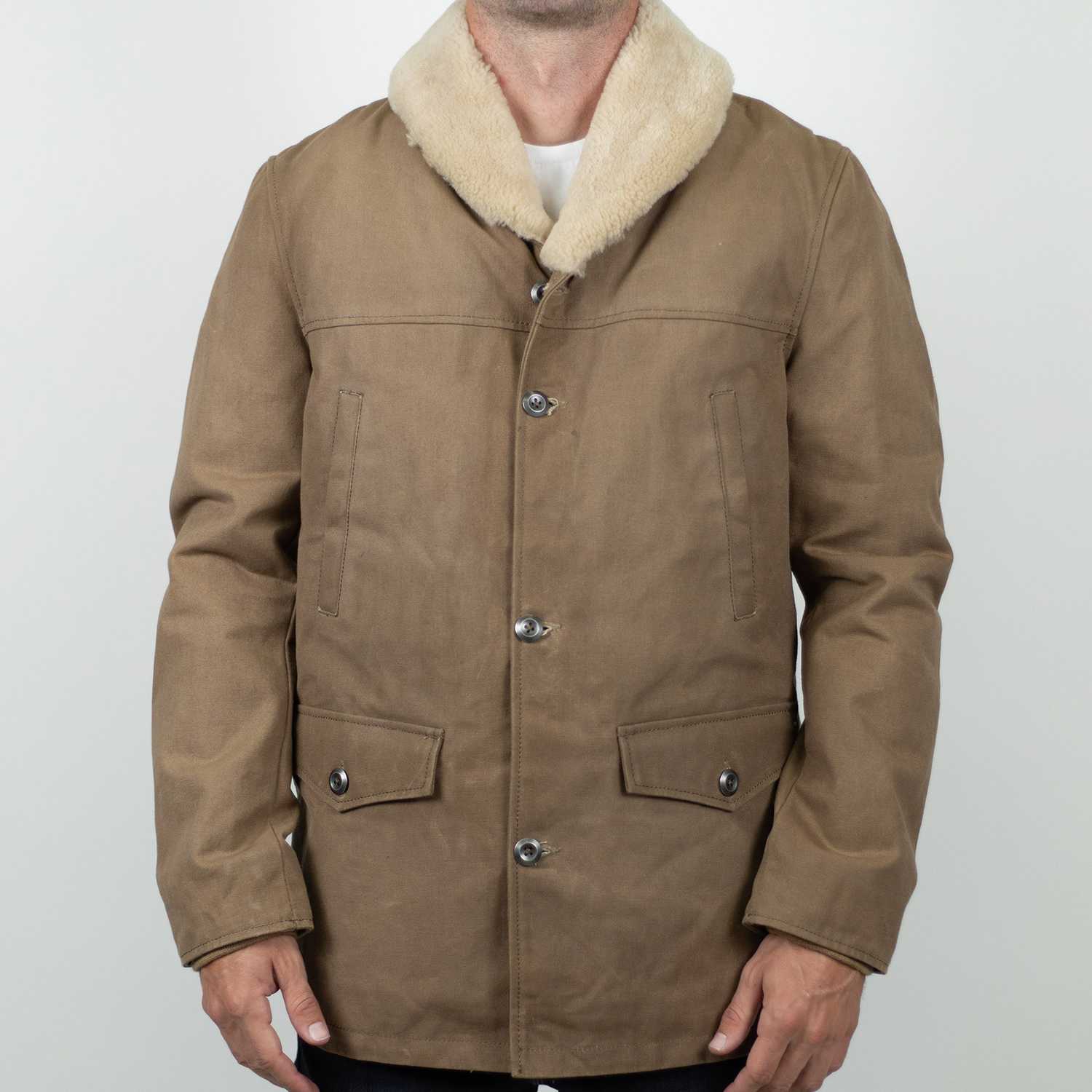 Abrigo Iron&Resin Lincoln Jacket Canvas Waxed Field Tan