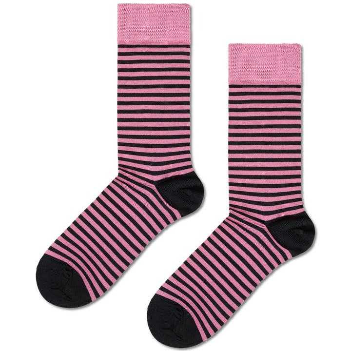 Calcetines Happy Socks Pink/Black Stripes