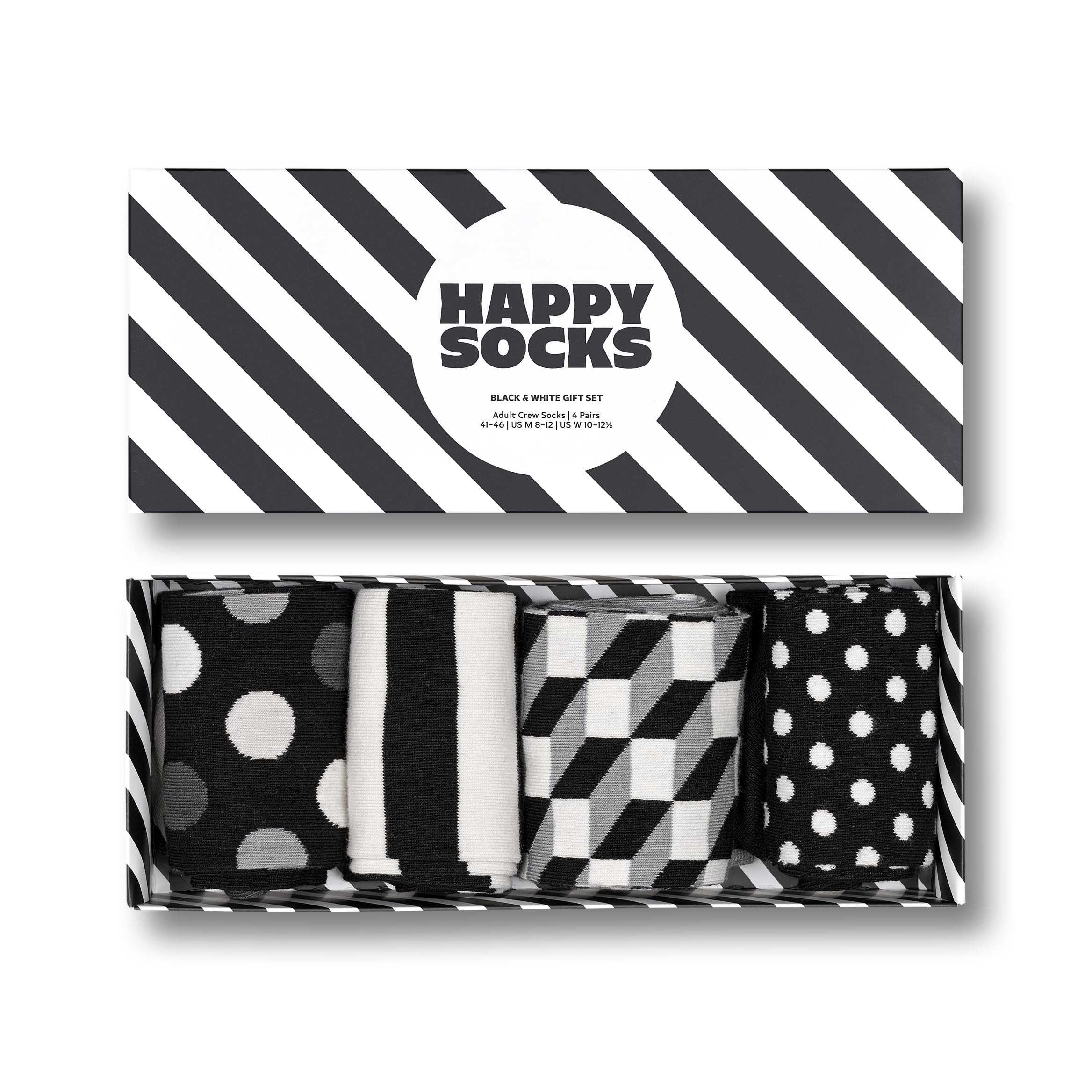 Calcetines Happy Socks Pack 4 Classic Black & White Socks Gift Set - Baldani Concept Store