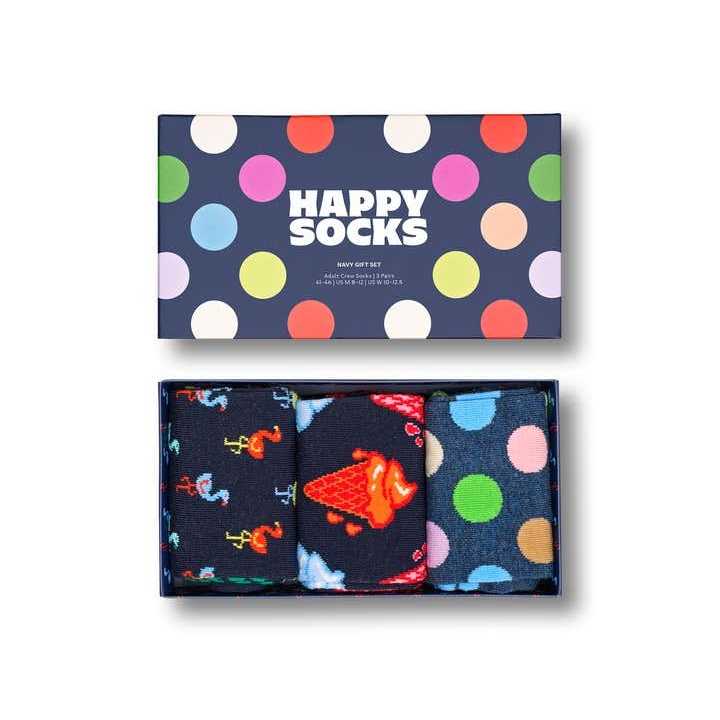 Calcetines Happy Socks 3-Navy Socks Gift Set