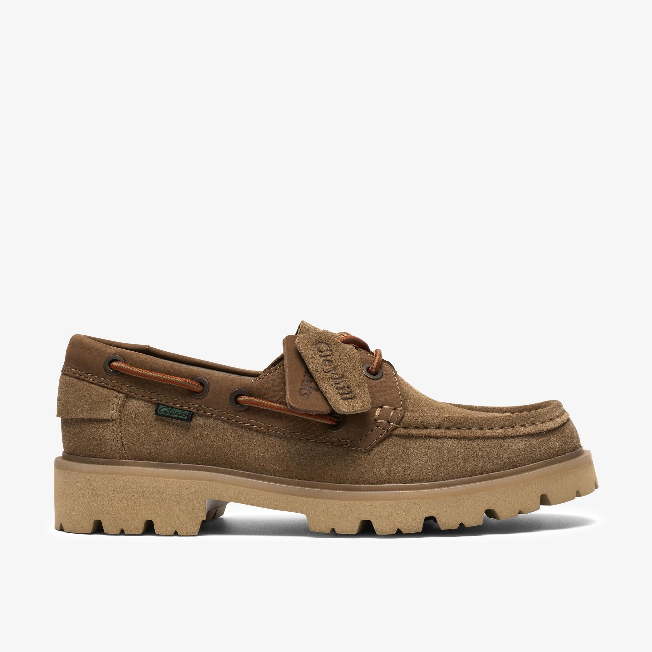 Zapato Clarks Cleyhill Boat Dark Sand Combination