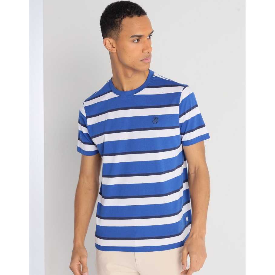 Camiseta Bendorff Rayas blanco y Azul
