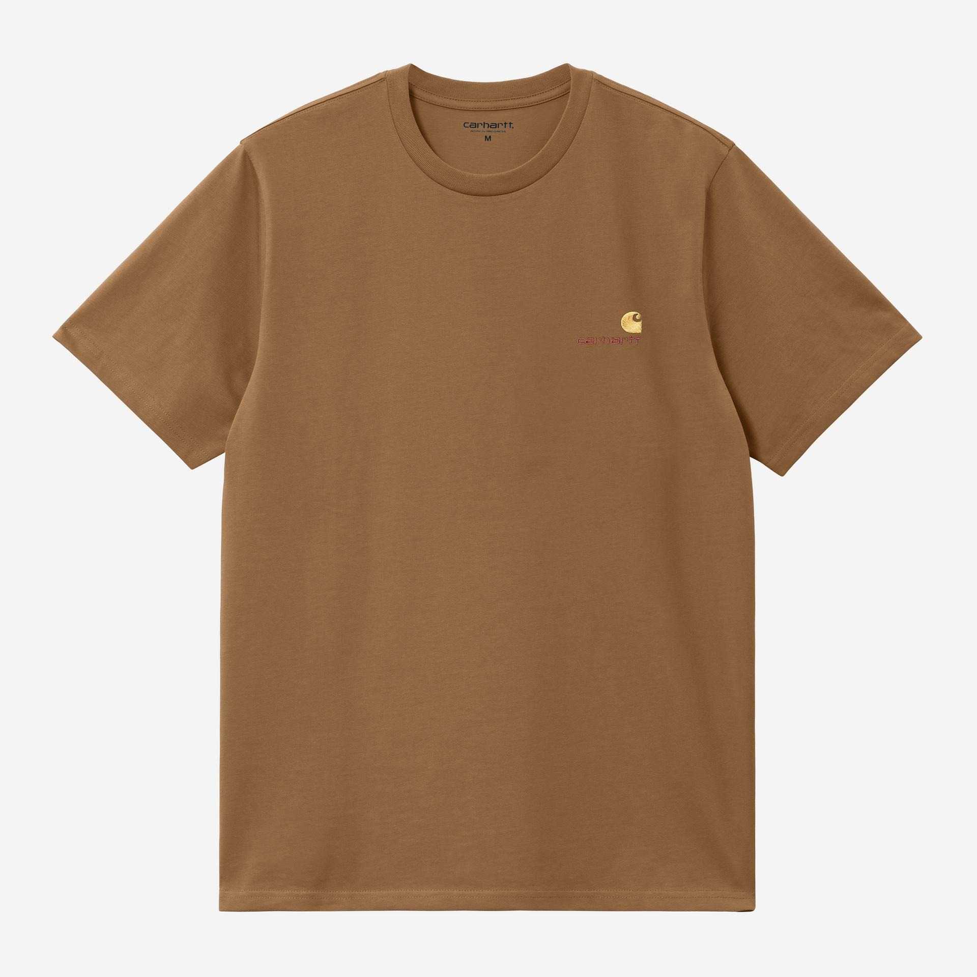 Camiseta Carhartt Wip American Script Hamilton Brown