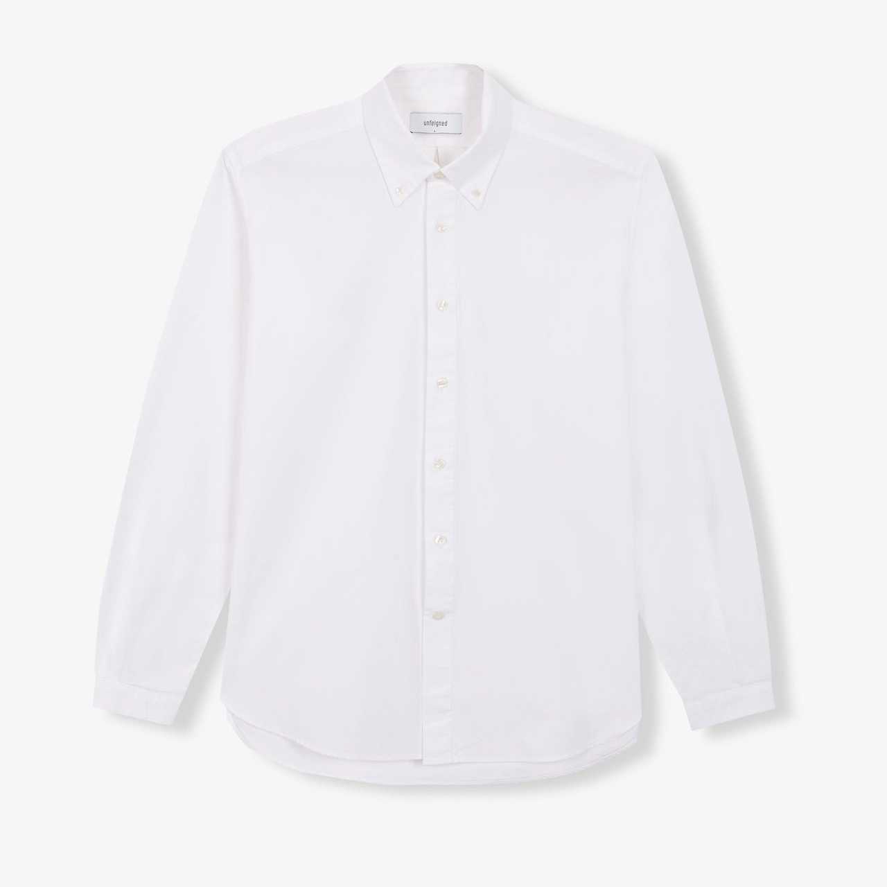 Camisa Unfeigned Regular Shirt Washed Oxford White