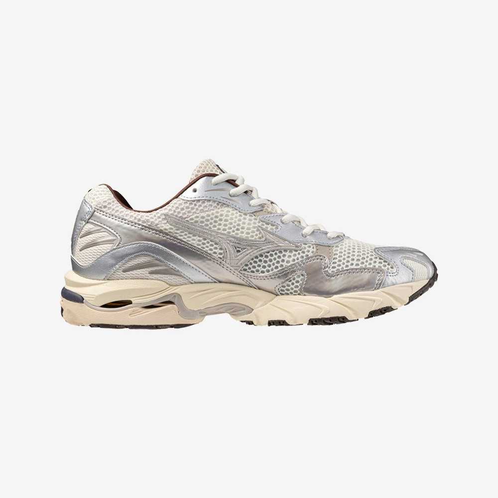 Zapatilla Mizuno Wave Rider 10 Snow White/Silver Cloud/Chicory Coffee