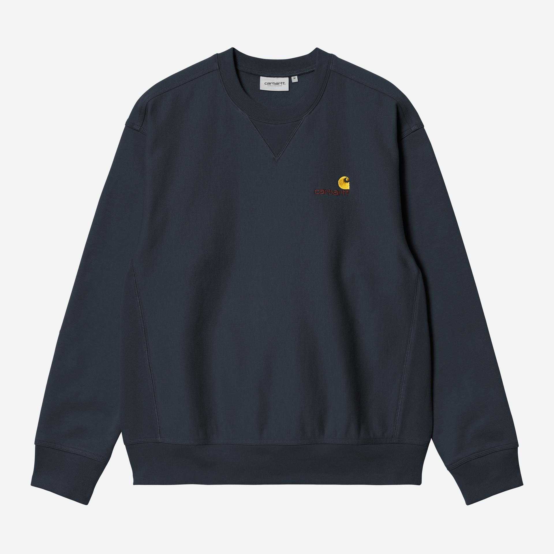 Sudadera Carhartt Wip American Script Sweat Deep Night