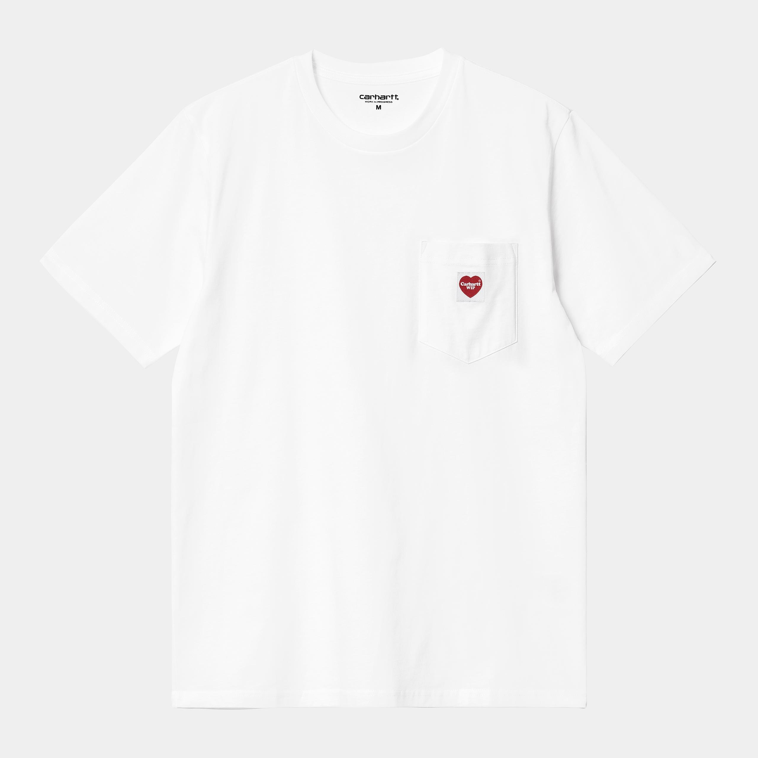 Camiseta Carhartt Wip S/S Pocket Heart White/Red