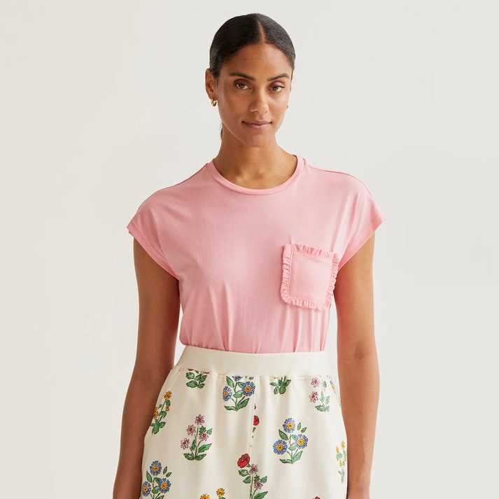 Camiseta Compañía Fantástica Básica Algodón Rosa