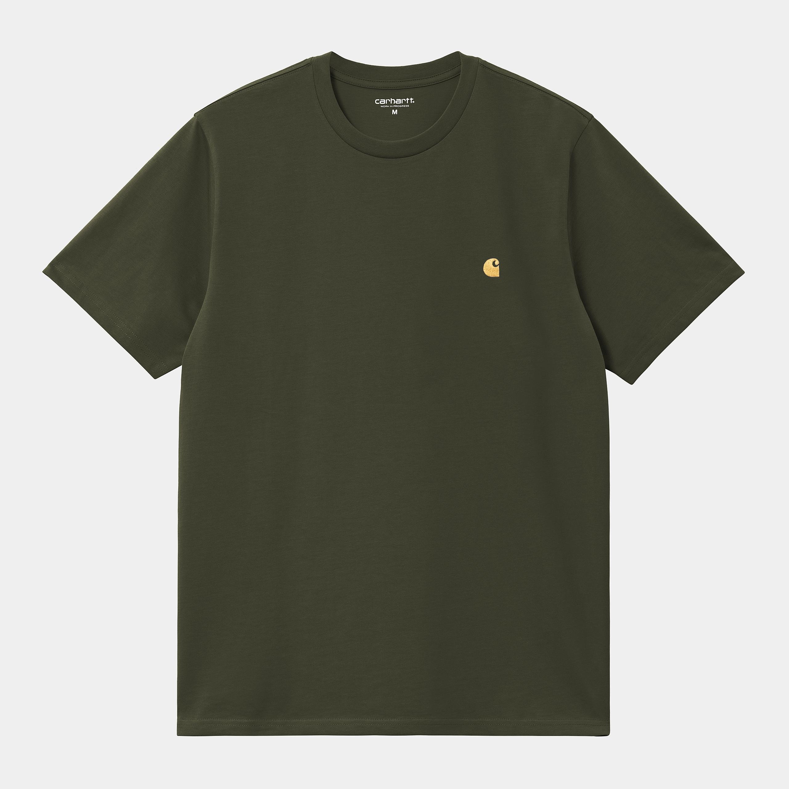 Camiseta Carhartt Wip Chase Olive Gold