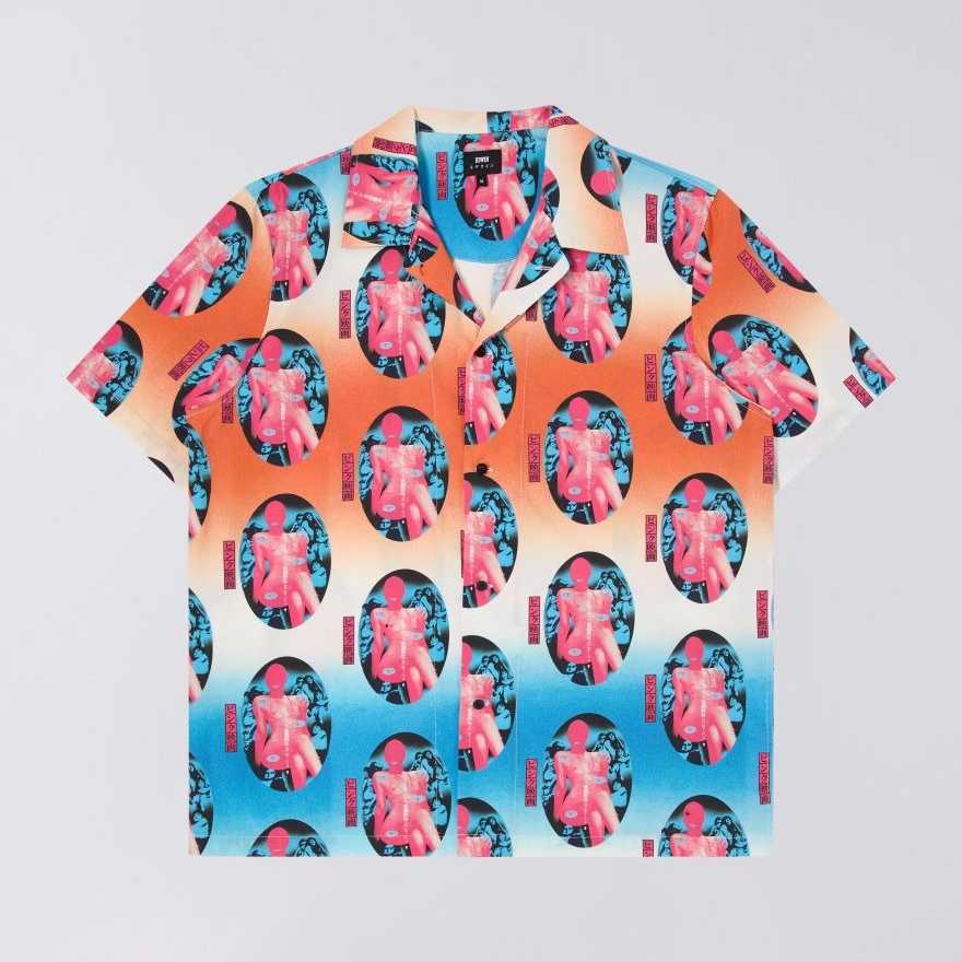 Camisa Edwin Pinku Sinema Shirt Multicolor Garment Washed