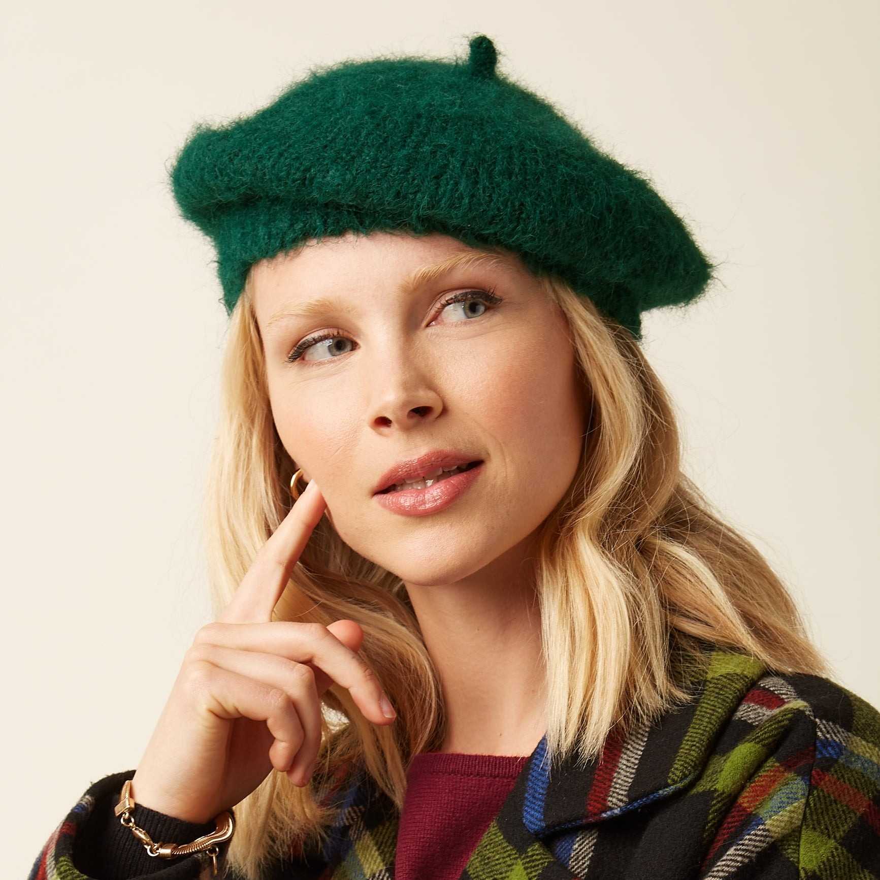 Boina King Louie Beret Posh Botanical Green