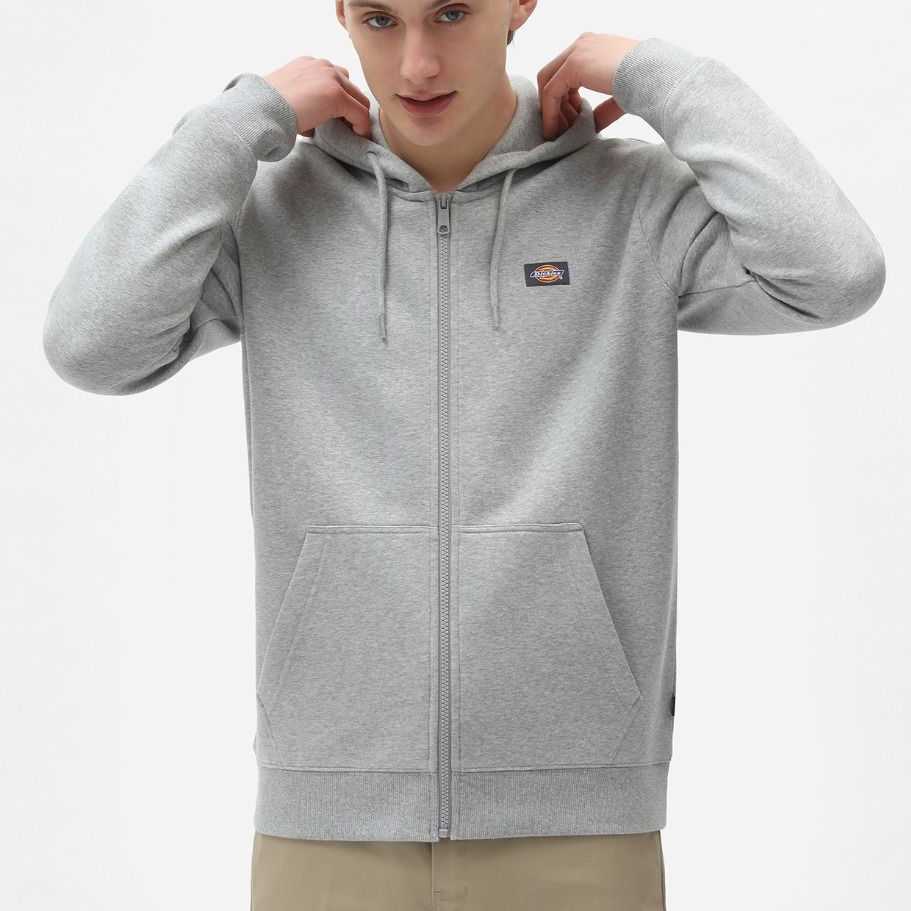 Sudadera Dickies Oakport Zip Hoodie Grey Melange