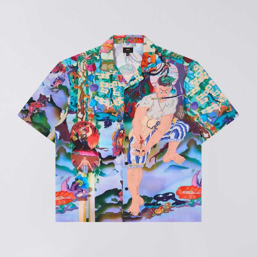 Camisa Edwin Hedi & Thami Shirt Multicolor Garment Washed