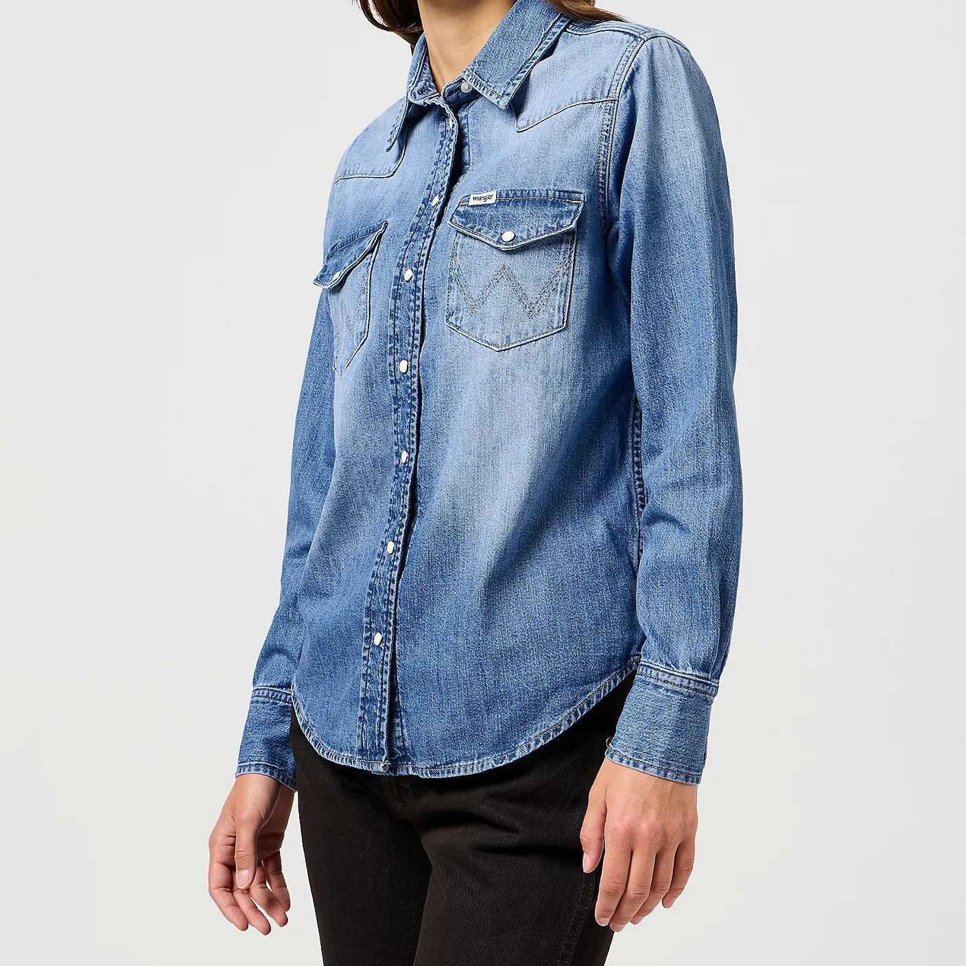 Camisa Vaquera Wrangler Heritage Shirt Blue Melon Wash