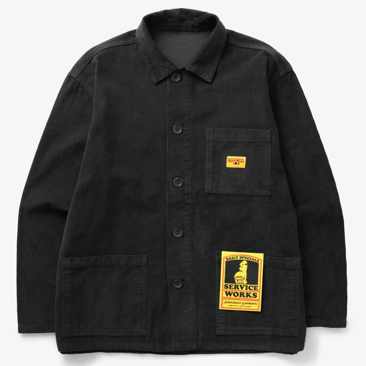 Chaqueta Service Works Corduroy Coverall Black