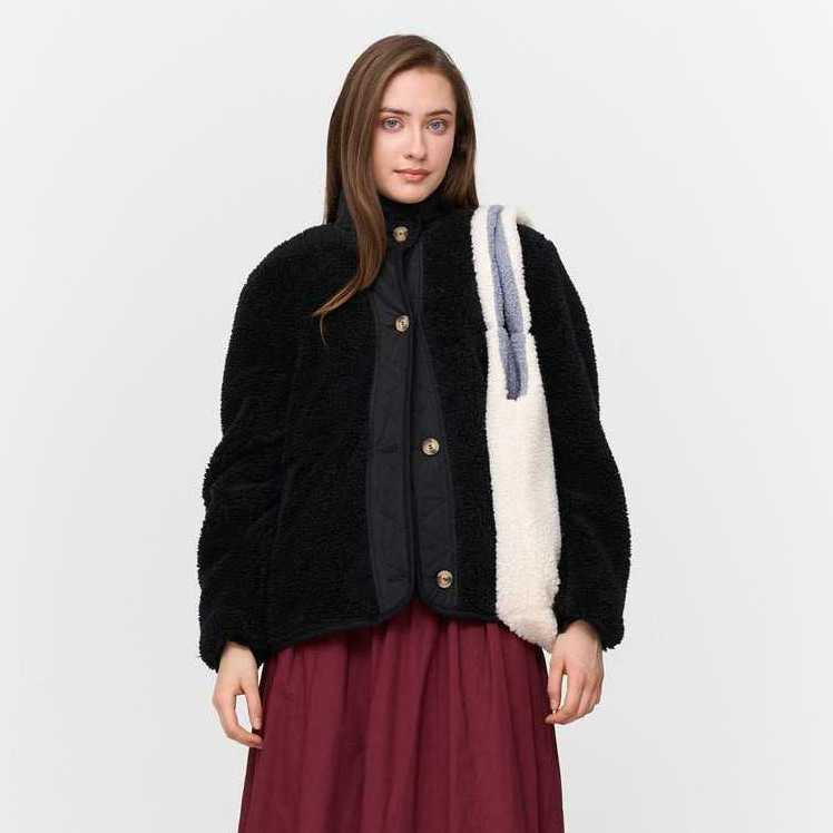 Chaqueta 24Colours Borreguillo Black