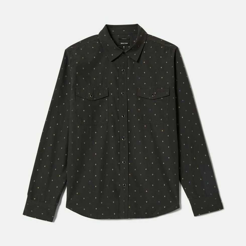 Camisa Brixton Wayne Asphalt Black