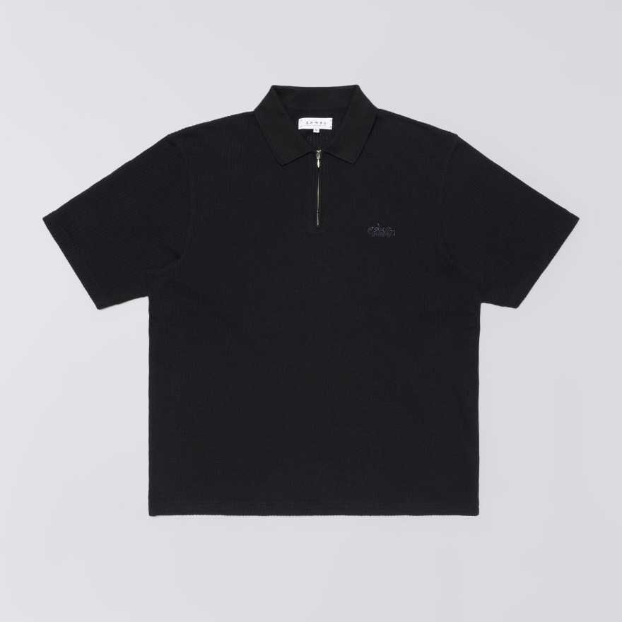 Polo Edwin Rick Polo Black garment washed