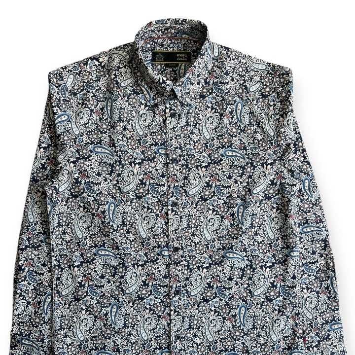 Camisa Merc Gore Paisley Print Navy