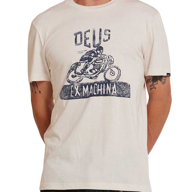 Camiseta DeusExMachina Old Turps Tee Vintage White