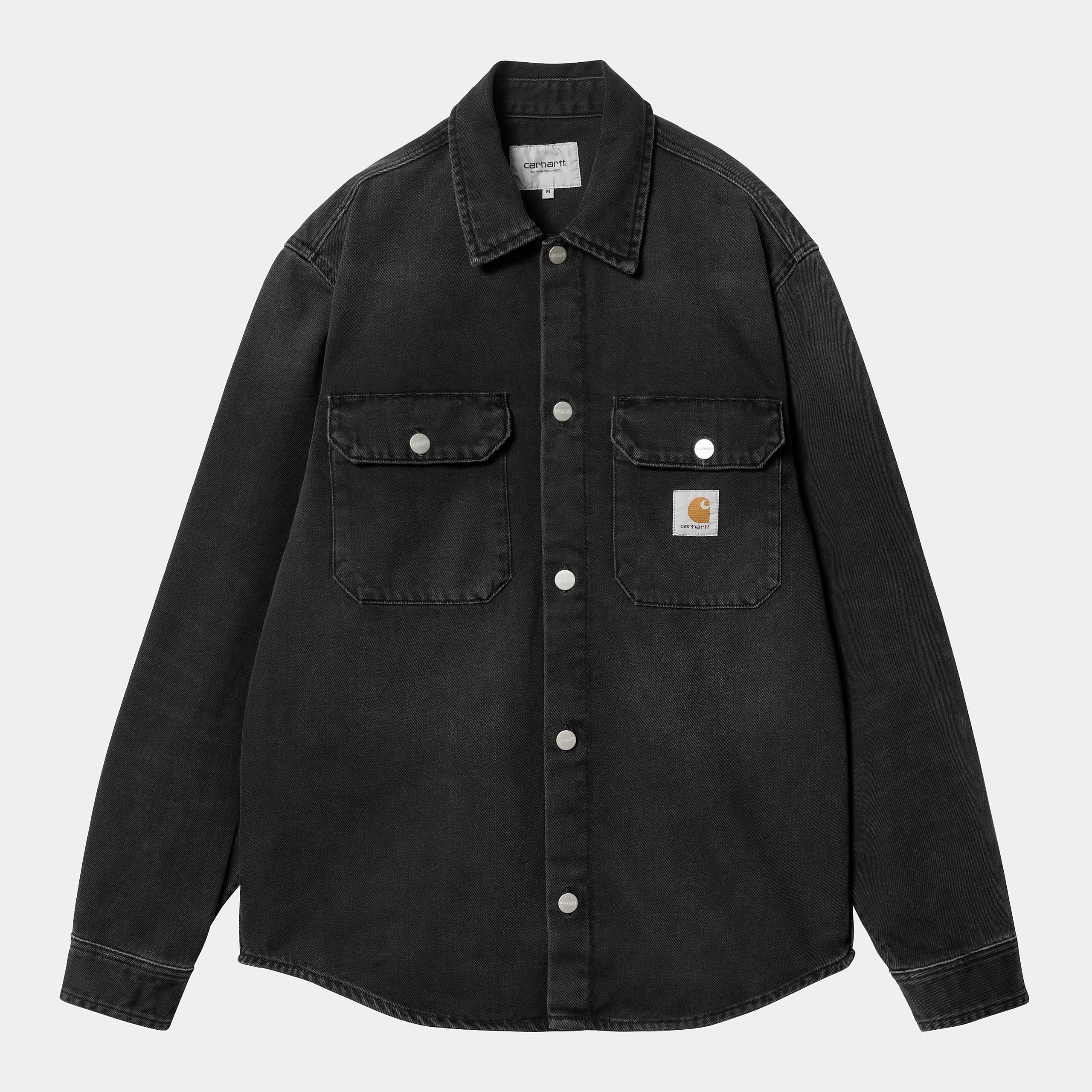 Sobrecamisa Carhartt Wip Harvey Shirt Jac Black Dark Used