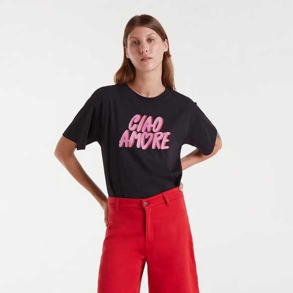 Camiseta Compañía Fantástica Ciao Amore Negra