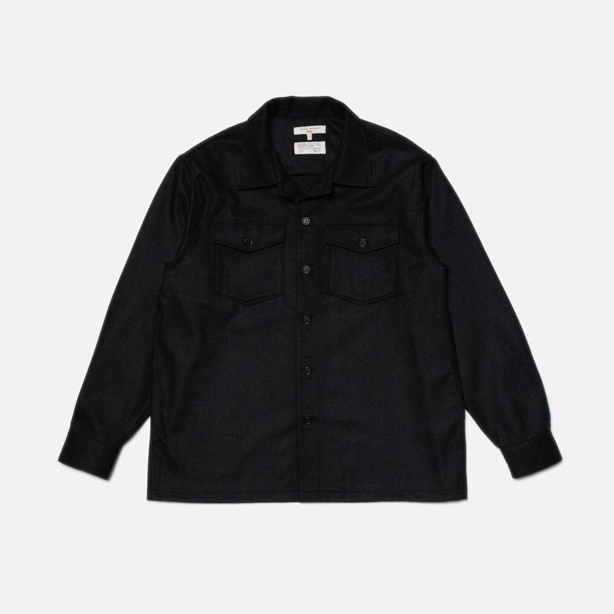 Camisa Nudie Jeans Vincent Solid Board Shirt Black