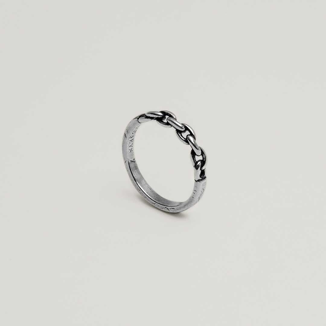 Anillo Two Jeys Plata Chain Ring