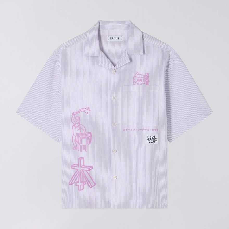 Camisa Edwin Reader`s Club Shirt Lila