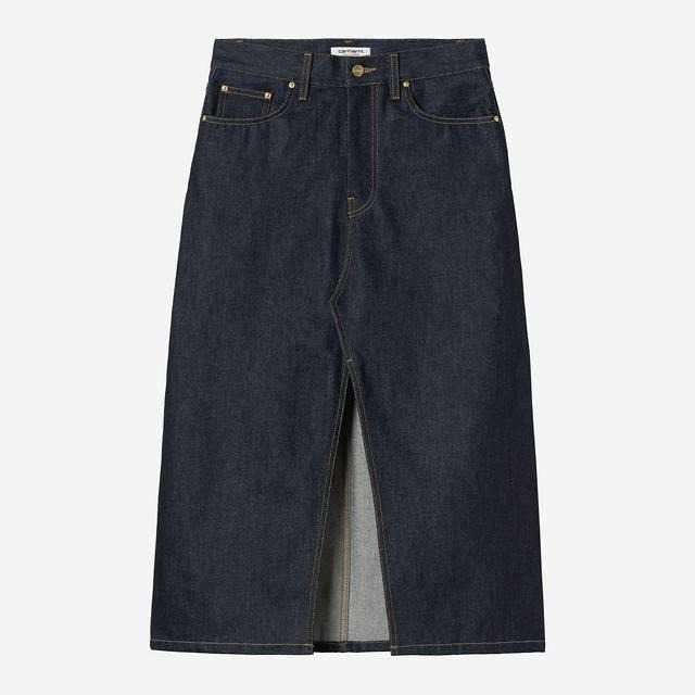 Falda Vaquera CArhartt Wip W` Brandon Skirt Blue Rigid