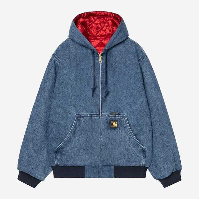 Cazadora Carhartt Wip 50 Years Anniversary OG Active Denim Blue/USA Red Stone Bleached