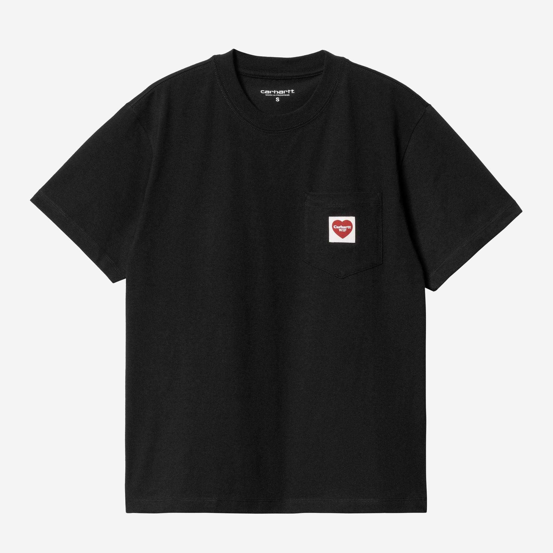 Camiseta Carhartt Wip S/S Pocket Heart Black/Red