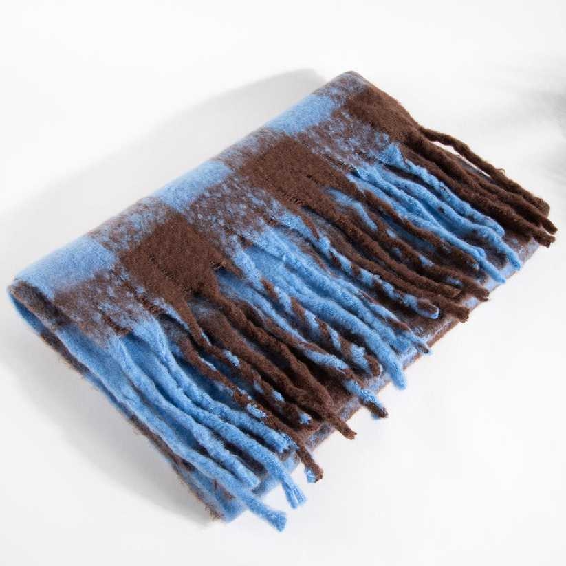 Bufanda 24Colours Scarf Checked Blue/Brown