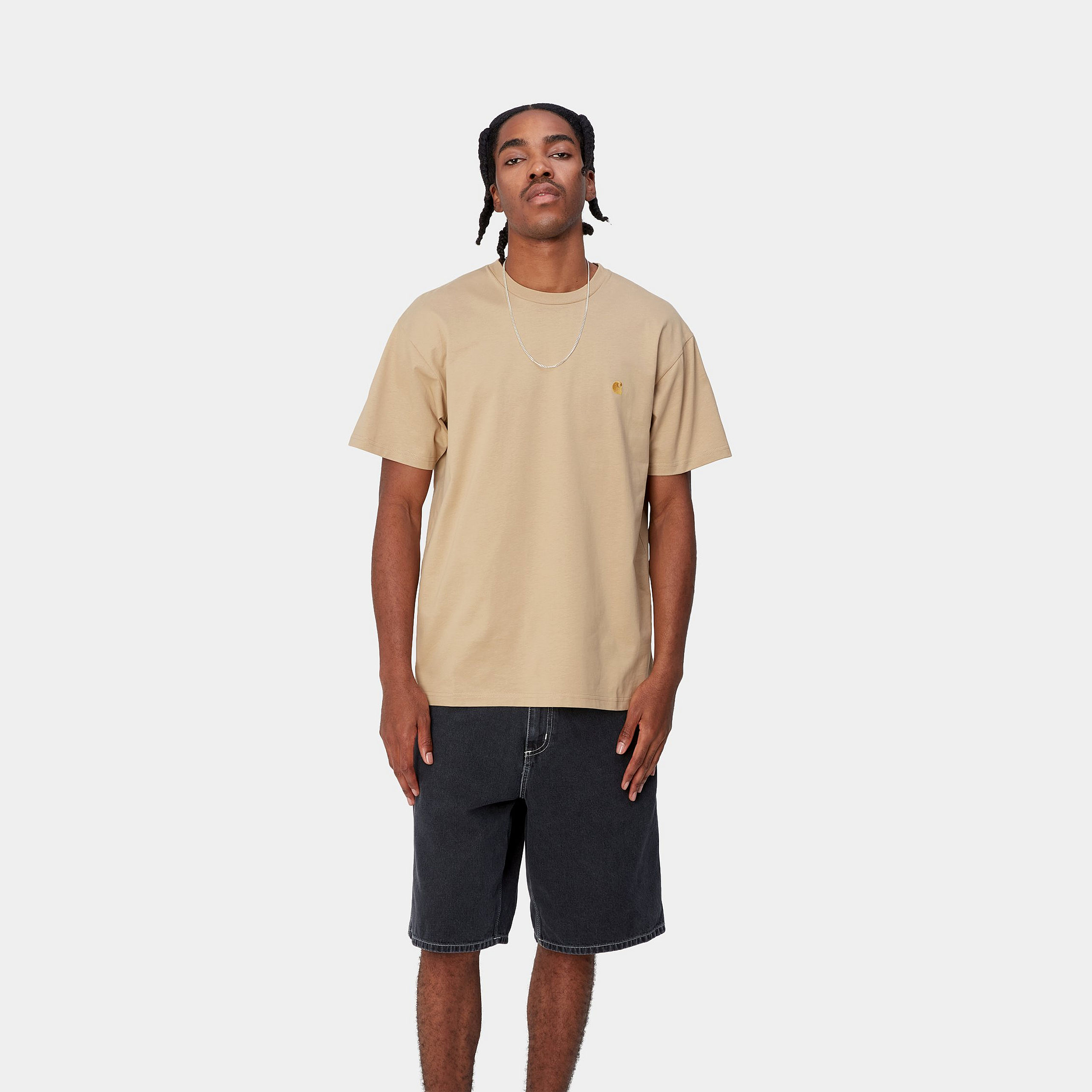 Camiseta Carhartt Wip S/S Chase Sable Gold